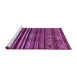 Sideview of Machine Washable Abstract Purple Contemporary Area Rugs, wshcon966pur