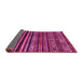 Sideview of Abstract Pink Contemporary Rug, con966pnk