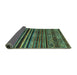 Sideview of Abstract Turquoise Contemporary Rug, con966turq