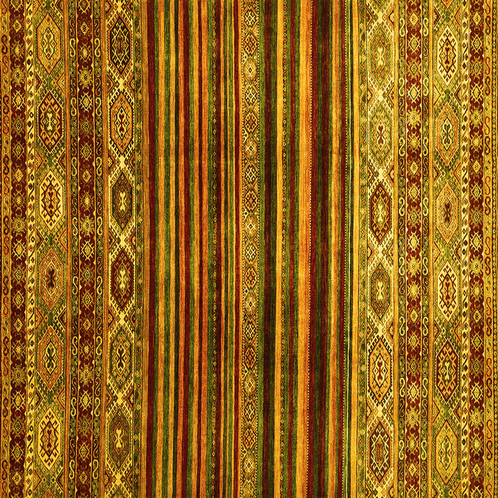 Square Abstract Yellow Contemporary Rug, con966yw