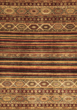 Abstract Brown Contemporary Rug, con966brn