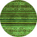 Machine Washable Abstract Green Contemporary Area Rugs, wshcon966grn