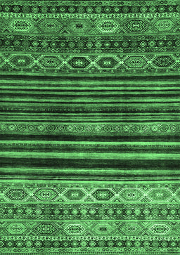 Abstract Emerald Green Contemporary Rug, con966emgrn