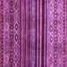 Square Machine Washable Abstract Purple Contemporary Area Rugs, wshcon966pur