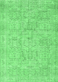 Abstract Emerald Green Contemporary Rug, con967emgrn