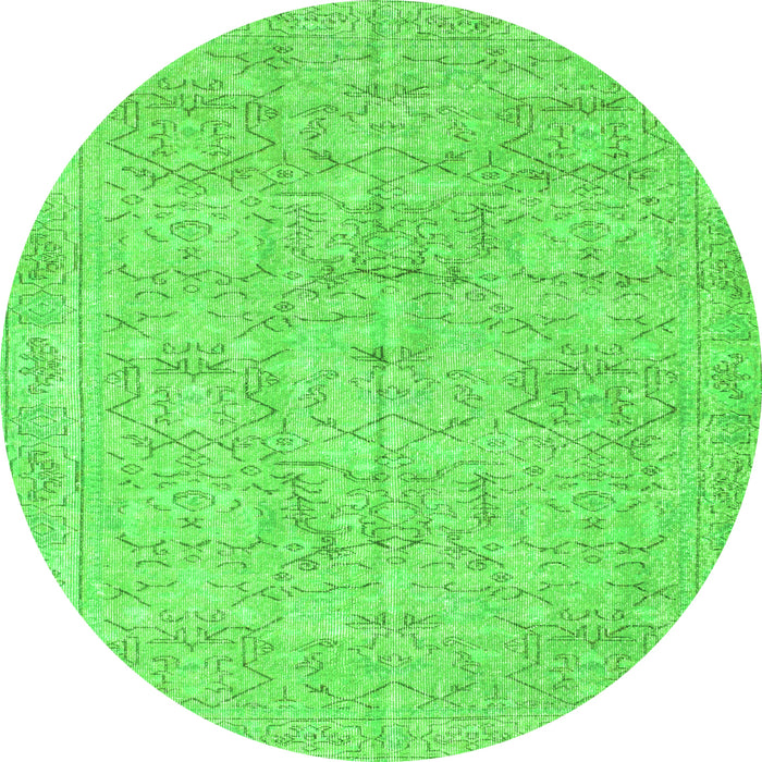 Square Abstract Green Contemporary Rug, con967grn