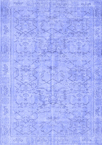 Abstract Blue Contemporary Rug, con967blu