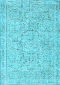 Abstract Light Blue Contemporary Rug, con967lblu