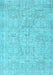 Abstract Light Blue Contemporary Rug, con967lblu