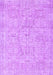 Machine Washable Abstract Purple Contemporary Area Rugs, wshcon967pur