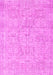 Machine Washable Abstract Pink Contemporary Rug, wshcon967pnk