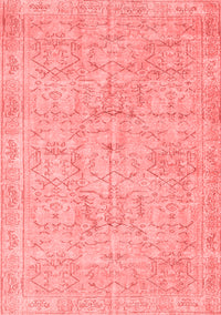 Abstract Red Contemporary Rug, con967red