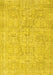 Abstract Yellow Contemporary Rug, con967yw