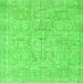 Serging Thickness of Abstract Green Contemporary Rug, con967grn