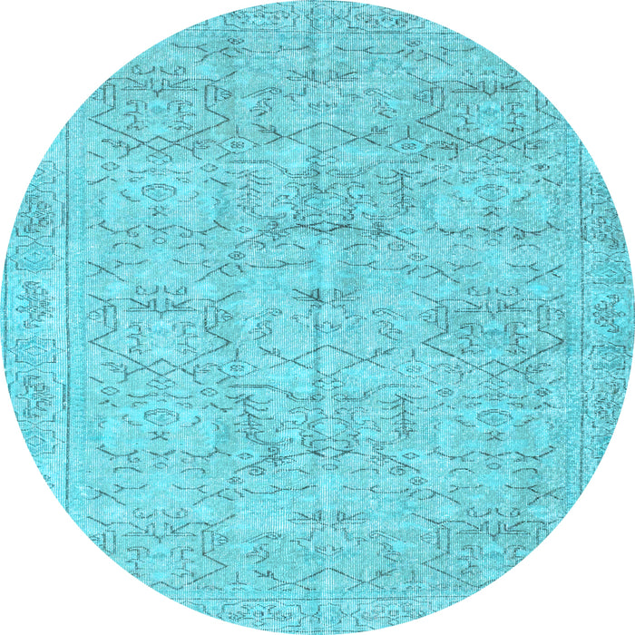 Round Machine Washable Abstract Light Blue Contemporary Rug, wshcon967lblu