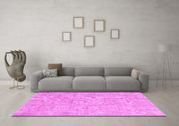 Machine Washable Abstract Pink Contemporary Rug, wshcon967pnk