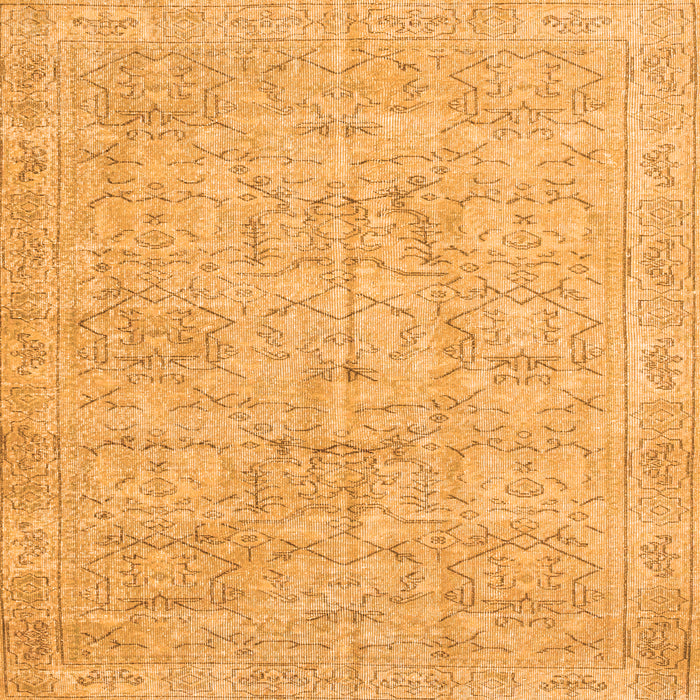 Serging Thickness of Abstract Orange Contemporary Rug, con967org