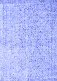 Abstract Blue Contemporary Rug, con968blu