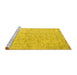 Sideview of Machine Washable Abstract Yellow Contemporary Rug, wshcon968yw