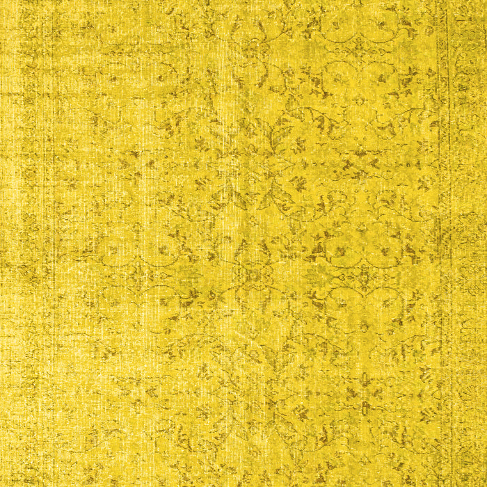 Abstract Yellow Contemporary Rug, con968yw