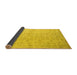 Sideview of Abstract Yellow Contemporary Rug, con968yw