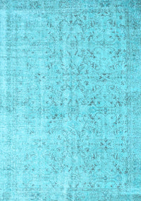 Abstract Light Blue Contemporary Rug, con968lblu