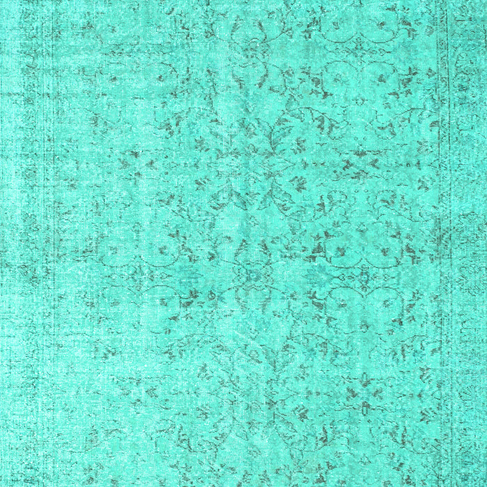 Abstract Turquoise Contemporary Rug, con968turq