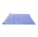 Sideview of Machine Washable Abstract Blue Contemporary Rug, wshcon968blu