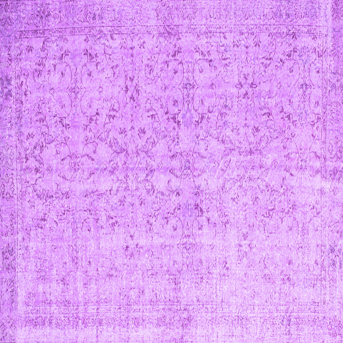 Square Machine Washable Abstract Purple Contemporary Area Rugs, wshcon968pur