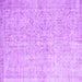 Square Machine Washable Abstract Purple Contemporary Area Rugs, wshcon968pur