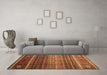 Machine Washable Oriental Brown Traditional Rug in a Living Room,, wshcon969brn