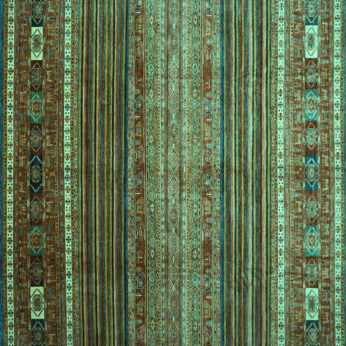Square Oriental Turquoise Traditional Rug, con969turq