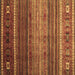 Square Oriental Brown Traditional Rug, con969brn