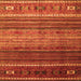 Serging Thickness of Oriental Orange Traditional Rug, con969org