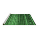 Sideview of Machine Washable Oriental Emerald Green Traditional Area Rugs, wshcon969emgrn