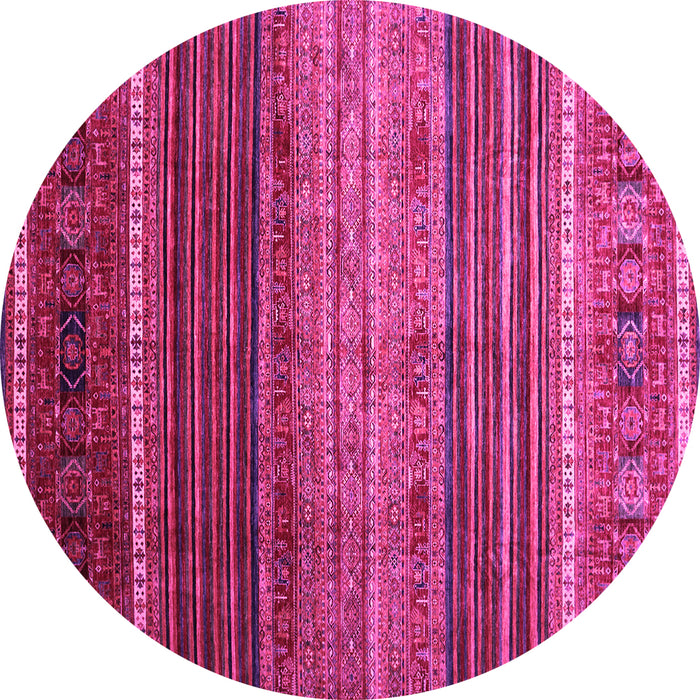 Round Oriental Pink Traditional Rug, con969pnk