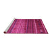 Sideview of Machine Washable Oriental Pink Traditional Rug, wshcon969pnk