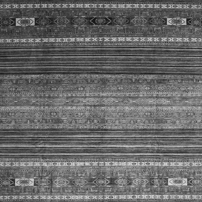 Serging Thickness of Oriental Gray Traditional Rug, con969gry