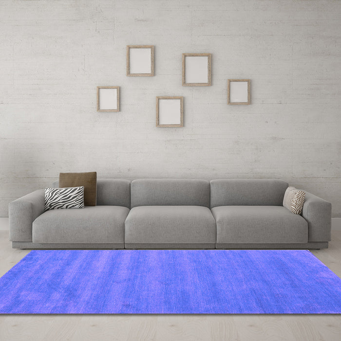 Machine Washable Abstract Purple Contemporary Area Rugs in a Living Room, wshcon96pur