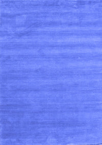 Abstract Blue Contemporary Rug, con96blu