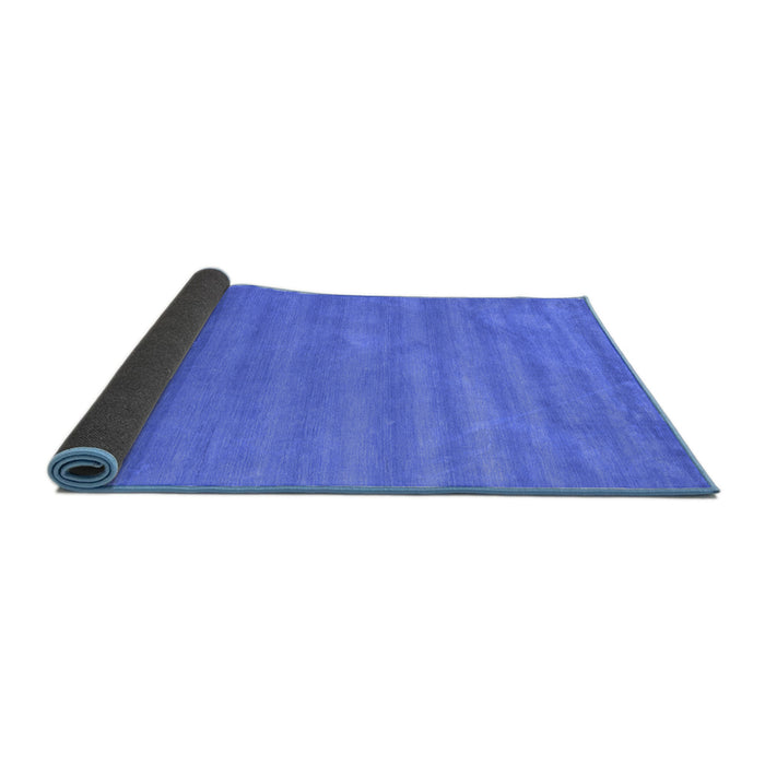 Sideview of Abstract Blue Contemporary Rug, con96blu