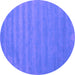 Round Machine Washable Abstract Purple Contemporary Area Rugs, wshcon96pur