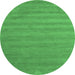 Round Abstract Emerald Green Contemporary Rug, con96emgrn