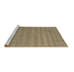 Sideview of Machine Washable Abstract Brown Contemporary Rug, wshcon96brn