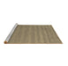 Sideview of Machine Washable Abstract Brown Contemporary Rug, wshcon96brn