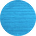 Round Abstract Light Blue Contemporary Rug, con96lblu