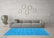 Machine Washable Abstract Light Blue Contemporary Rug in a Living Room, wshcon96lblu