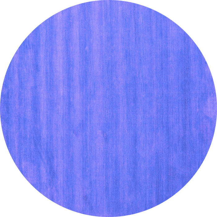 Round Abstract Purple Contemporary Rug, con96pur