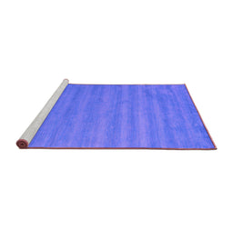 Sideview of Machine Washable Abstract Purple Contemporary Area Rugs, wshcon96pur