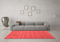 Machine Washable Abstract Red Contemporary Rug, wshcon96red